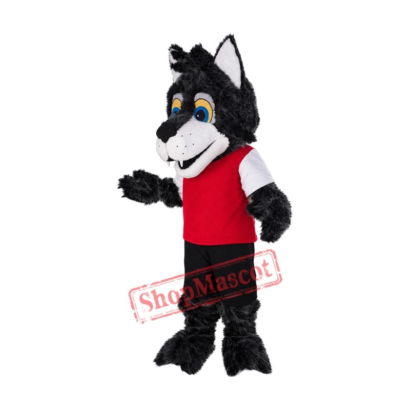 Lovely Realistic Wolf Mascot Costume Lovely Realistic Wolf Mascot Costume