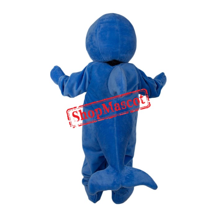 Blue Dolphin Mascot Costume
