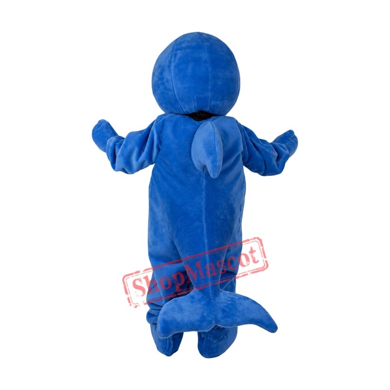 Blue Dolphin Mascot Costume Blue Dolphin Mascot Costume