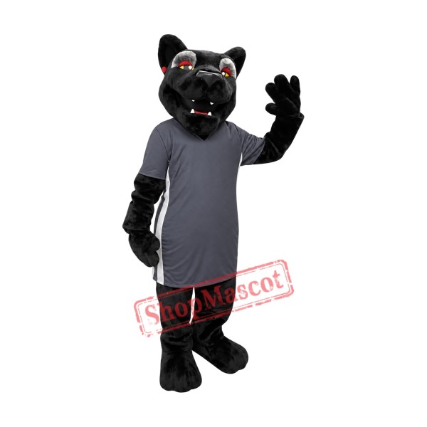 Realistic College Black Panther Mascot Costume Realistic College Black Panther Mascot Costume