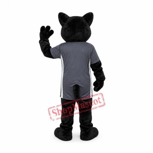 Realistic College Black Panther Mascot Costume Realistic College Black Panther Mascot Costume