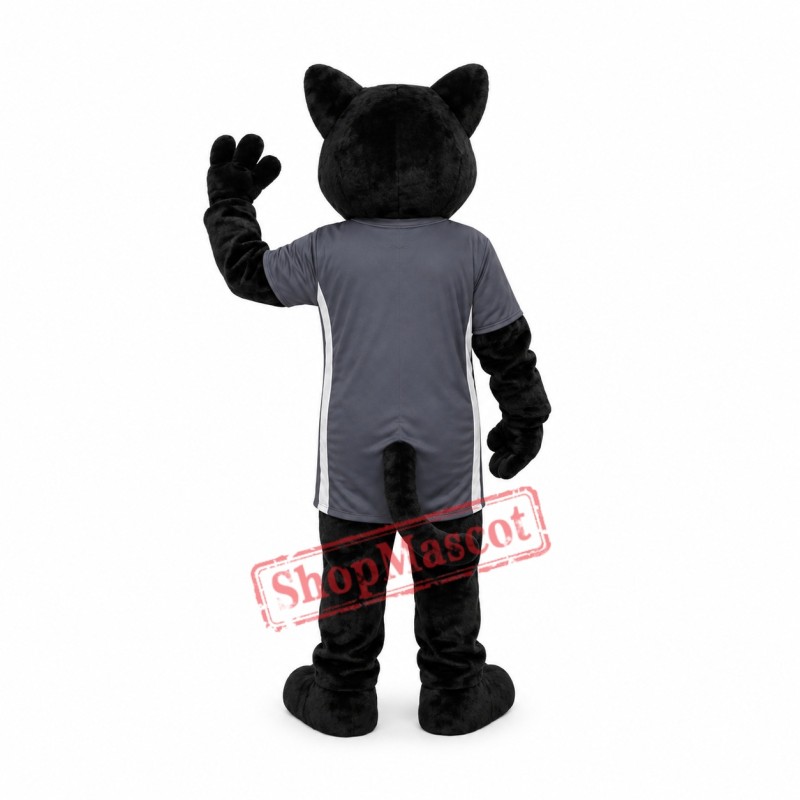 Realistic College Black Panther Mascot Costume