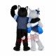 Superb Black Wolf & Grey Wolf Mascot Costume Superb Black Wolf & Grey Wolf Mascot Costume
