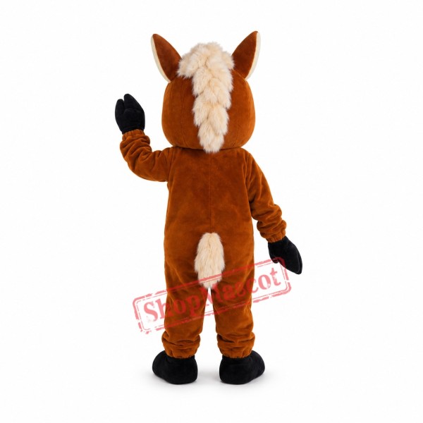 Superb Brown Horse Mascot Costume Superb Brown Horse Mascot Costume