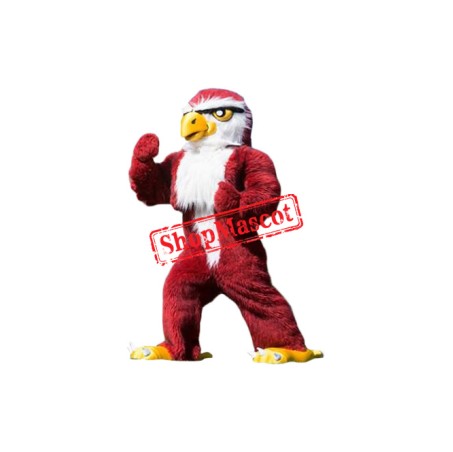 Superb Fierce Red Falcon Mascot Costume