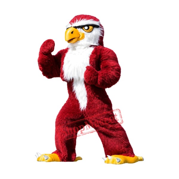 Superb Fierce Red Falcon Mascot Costume