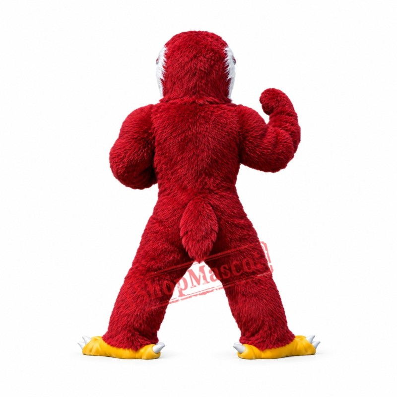 Superb Fierce Red Falcon Mascot Costume Superb Fierce Red Falcon Mascot Costume
