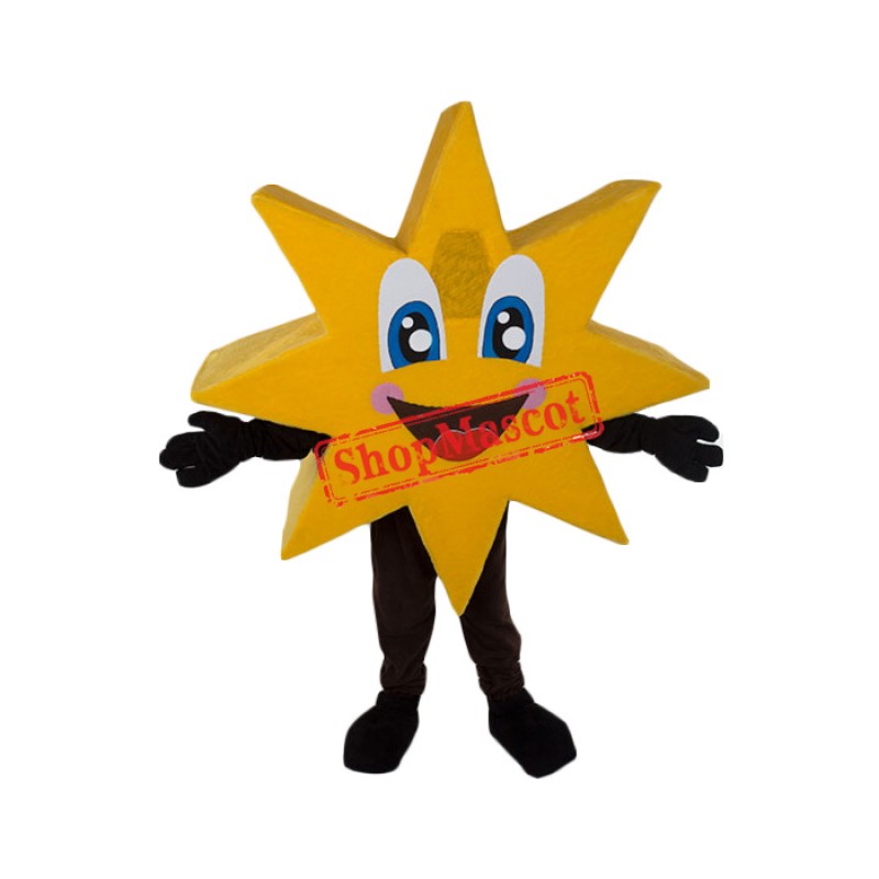 Happy Lightweight Yellow Star Mascot Costume