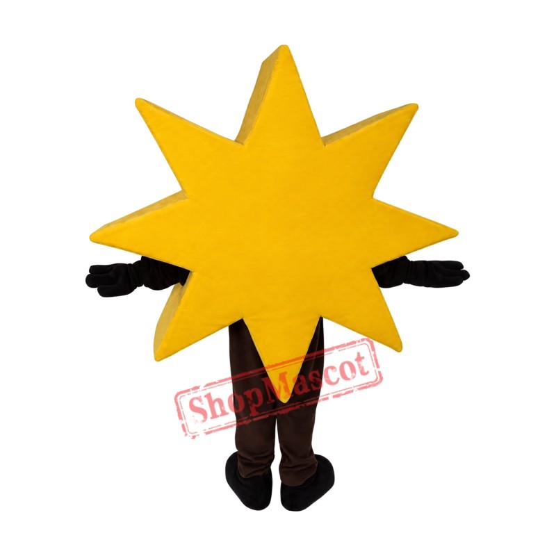 Happy Lightweight Yellow Star Mascot Costume