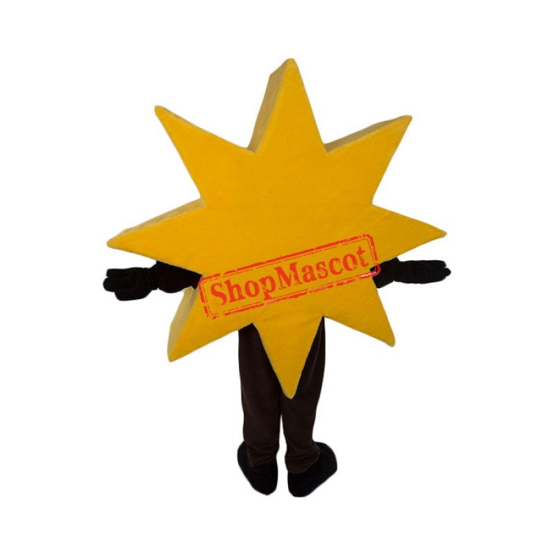 Happy Lightweight Yellow Star Mascot Costume