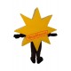 Happy Lightweight Yellow Star Mascot Costume