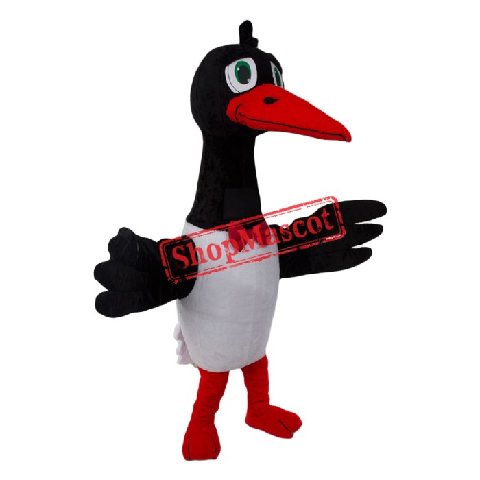 Superb White Stork Mascot Costume