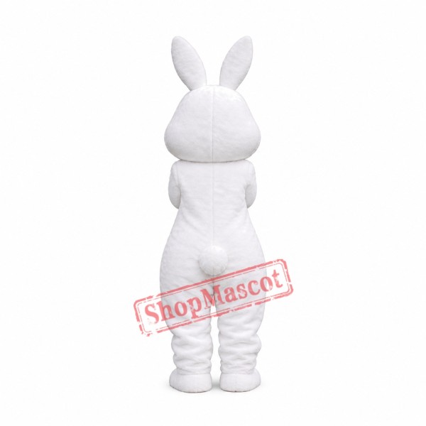 Smiling Lightweight White Rabbit Mascot Costume Smiling Lightweight White Rabbit Mascot Costume