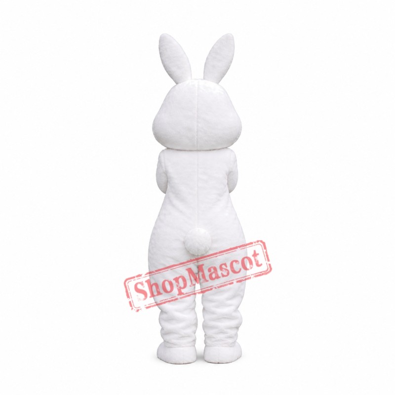 Smiling Lightweight White Rabbit Mascot Costume Smiling Lightweight White Rabbit Mascot Costume