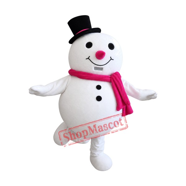 Friendly Lightweight Snowman Mascot Costume