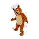 Happy Lightweight Chef Bear Mascot Costume