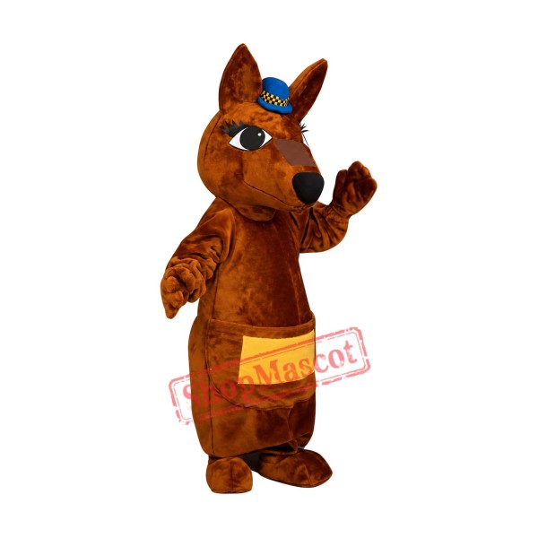 Friendly Realistic Kangaroo Mascot Costume