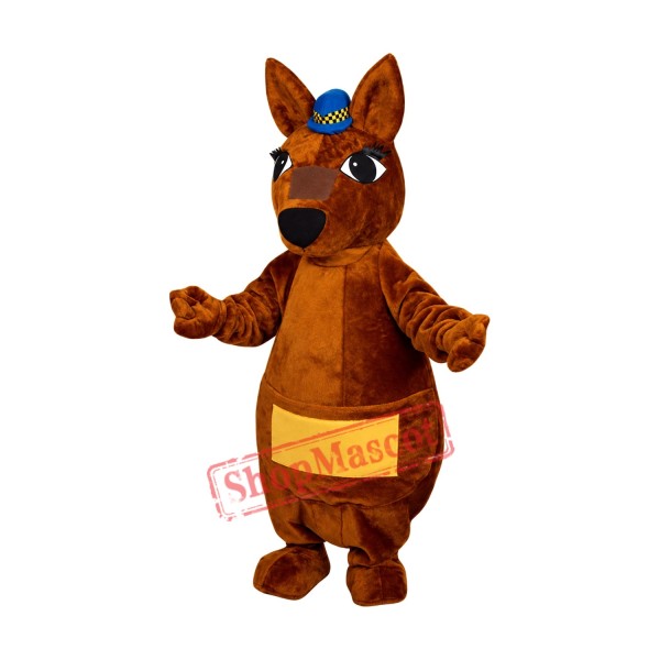 Friendly Realistic Kangaroo Mascot Costume Friendly Realistic Kangaroo Mascot Costume