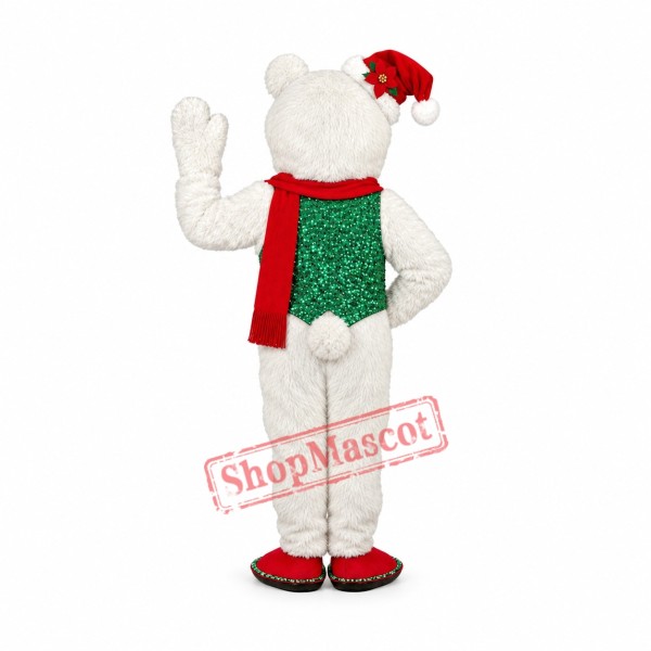 Holiday Bulldog Mascot Costume Holiday Bulldog Mascot Costume