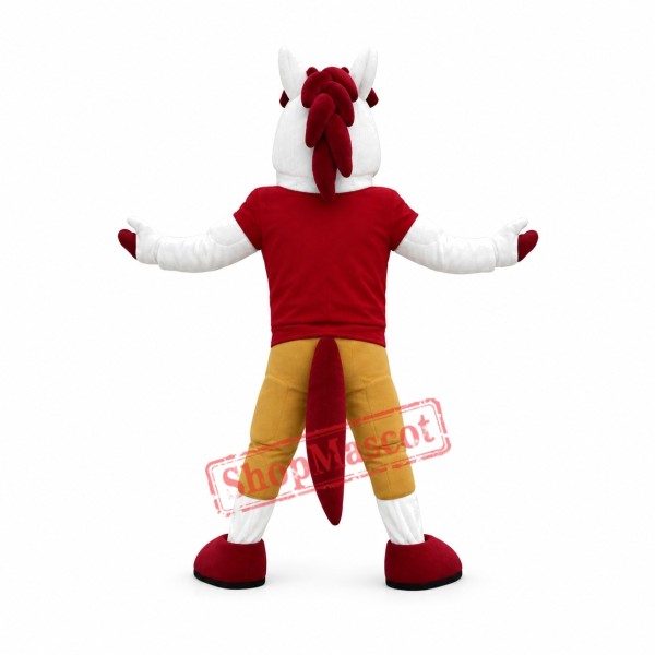 Sport Red Horsehair Horse Mascot Costume Sport Red Horsehair Horse Mascot Costume