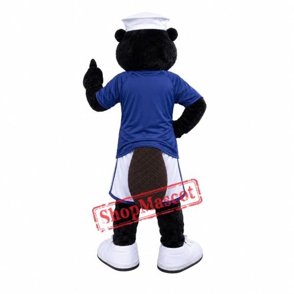Sport Black Beaver Mascot Costume Sport Black Beaver Mascot Costume