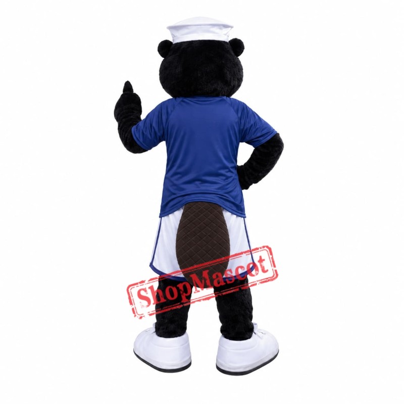 Sport Black Beaver Mascot Costume Sport Black Beaver Mascot Costume