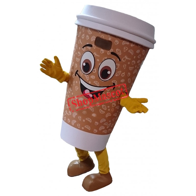 Friendly Cafe Coffee Mascot Costume