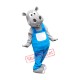 Lovely Cute Hippo Boy Mascot Costume Lovely Cute Hippo Boy Mascot Costume
