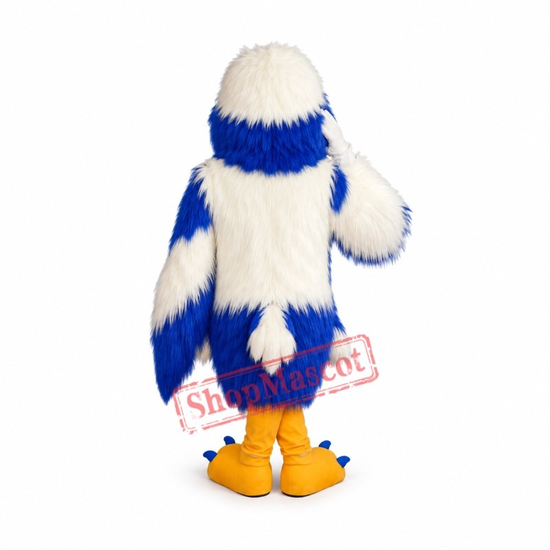 Friendly White & Blue Eagle Mascot Costume