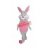Happy Realistic Rabbit Mascot Costume