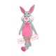 Happy Realistic Rabbit Mascot Costume Happy Realistic Rabbit Mascot Costume