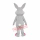 Happy Realistic Rabbit Mascot Costume Happy Realistic Rabbit Mascot Costume