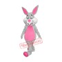 Happy Realistic Rabbit Mascot Costume