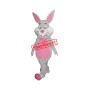 Happy Realistic Rabbit Mascot Costume