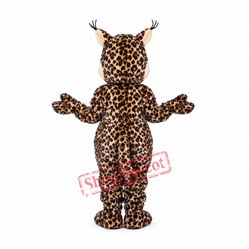 Happy Lightweight Wildcat Mascot Costume Happy Lightweight Wildcat Mascot Costume