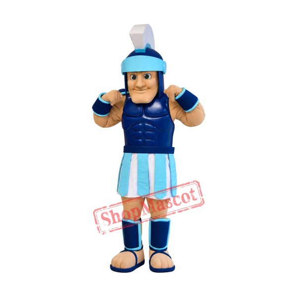 Friendly Lightweight Blue Spartan Mascot Costume Friendly Lightweight Blue Spartan Mascot Costume