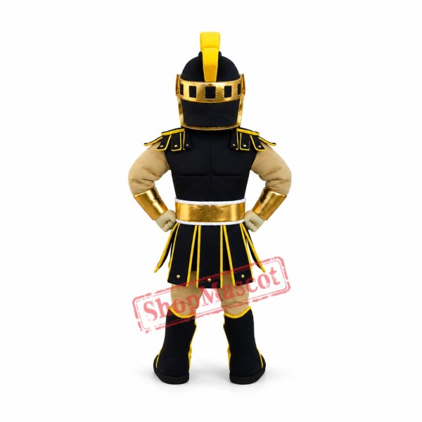 Friendly Lightweight Black Spartan Mascot Costume