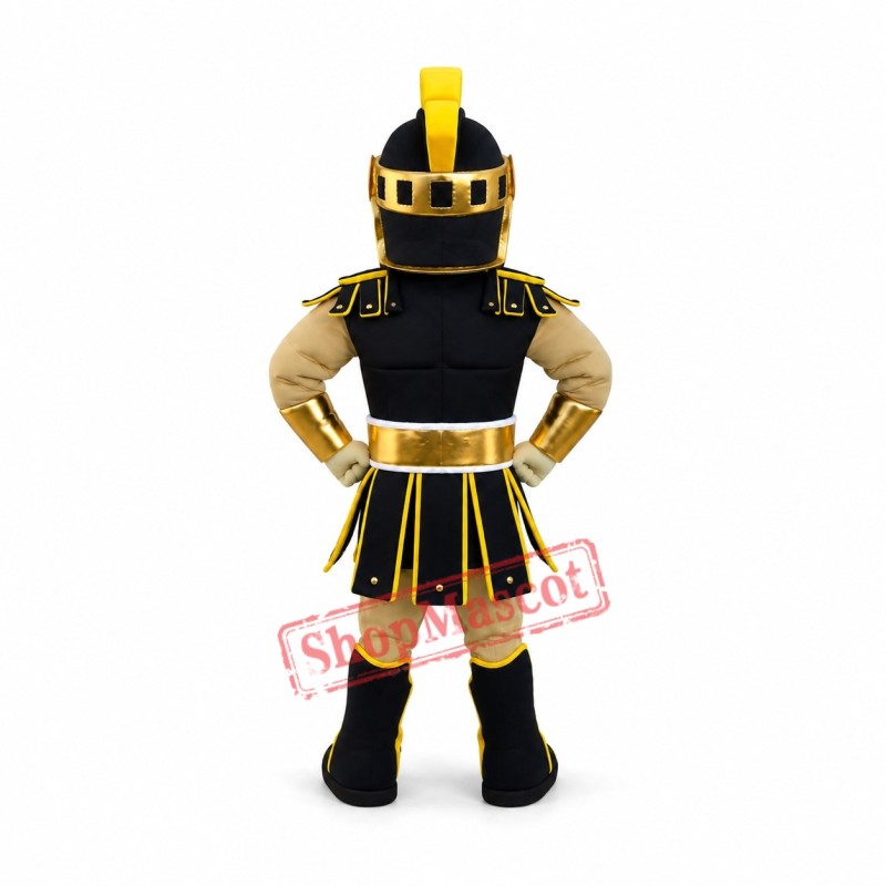 Friendly Lightweight Black Spartan Mascot Costume