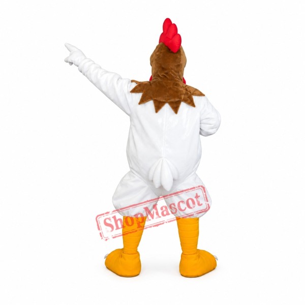 Supber White Chicken Mascot Costume Supber White Chicken Mascot Costume