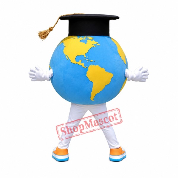 Happy Lightweight Globe Mascot Costume Happy Lightweight Globe Mascot Costume