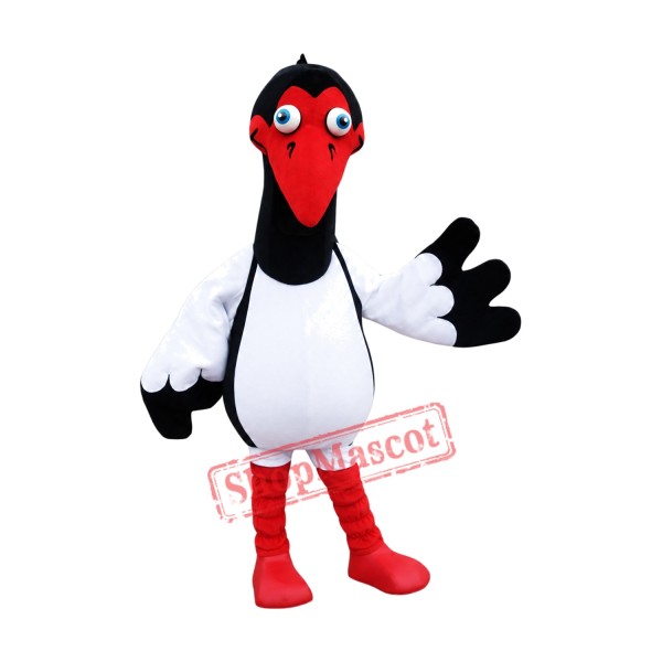 Superb Black Stork Mascot Costume