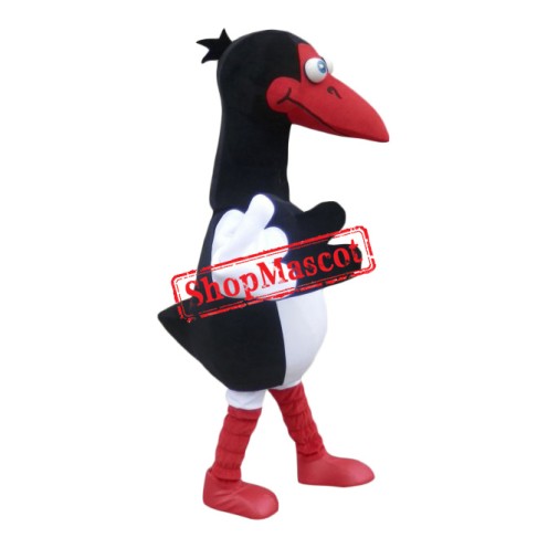 Superb Black Stork Mascot Costume