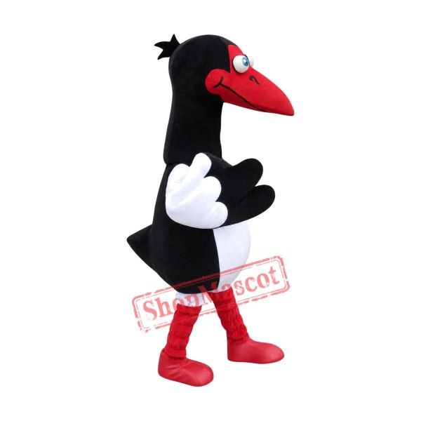 Superb Black Stork Mascot Costume Superb Black Stork Mascot Costume