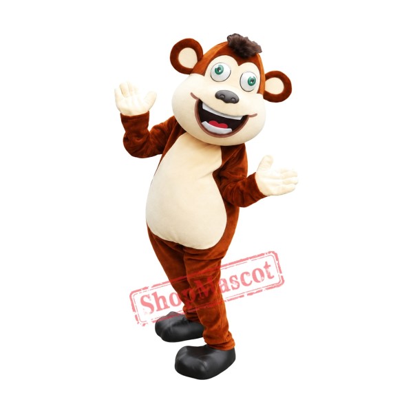 Happy Realistic Monkey Mascot Costume