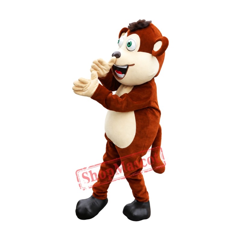 Happy Realistic Monkey Mascot Costume Happy Realistic Monkey Mascot Costume