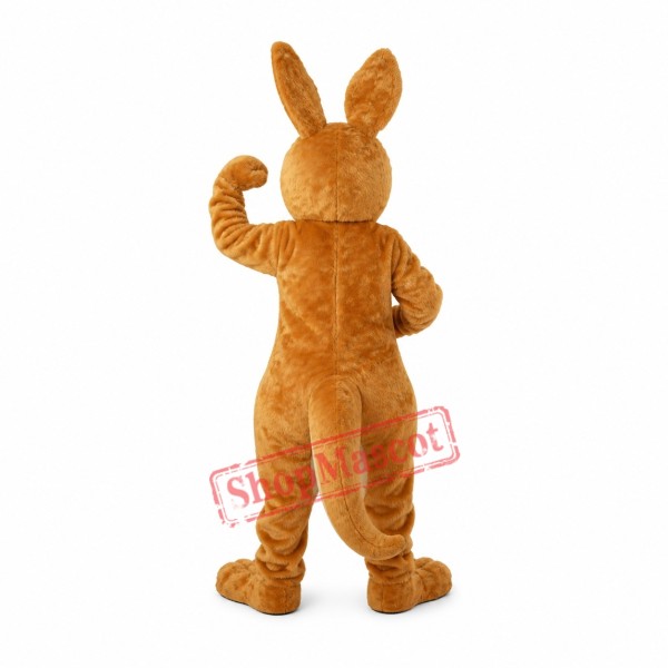 Happy Realistic Kangaroo Mascot Costume Happy Realistic Kangaroo Mascot Costume
