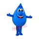 Friendly Blue Water Drop Mascot Costume Friendly Blue Water Drop Mascot Costume