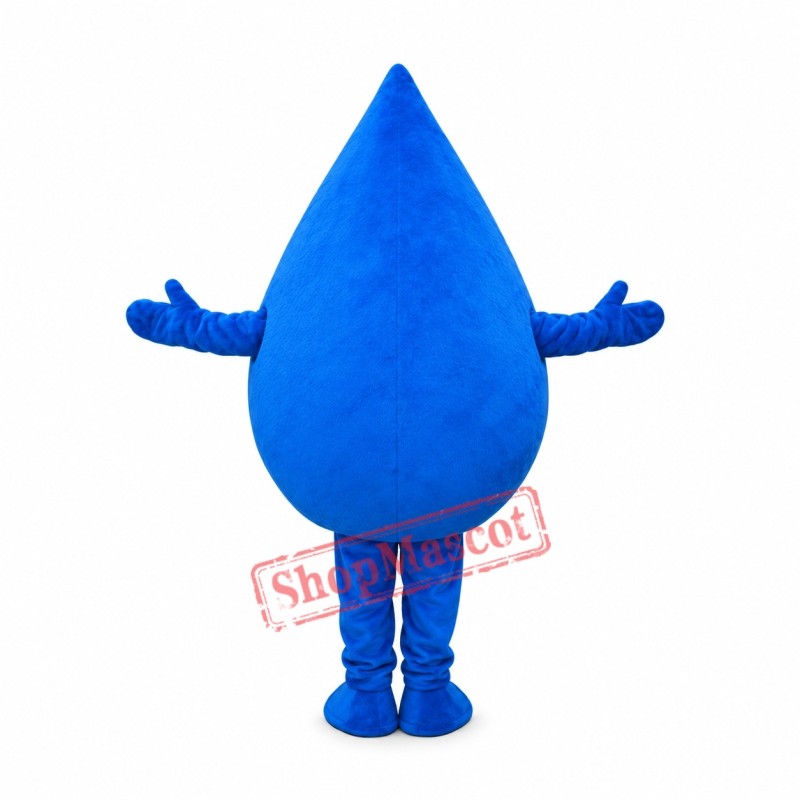 Friendly Blue Water Drop Mascot Costume Friendly Blue Water Drop Mascot Costume