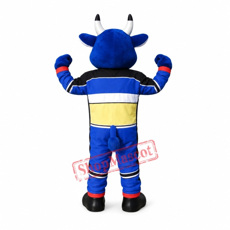Sport Blue Bull Mascot Costume