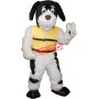Lovely White & Black Dog Mascot Costume